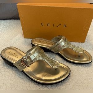 Unisa sandals -gold, women’s size 6M